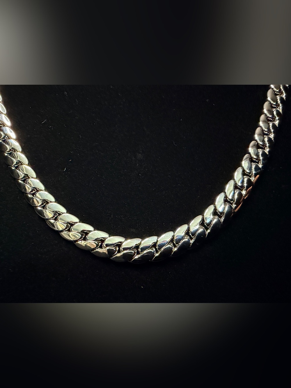 Miami Cuban 24in 7.5MM 14K White Gold filled necklace W/Box Lock. Brand new
